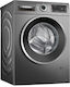 Bosch Mașină de Spălat Rufe 9kg cu Tehnologie cu Abur 1400 Rotiri Asistență Fier Inox WGG244ZREU