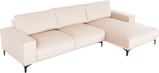 Noa Corner Couch with Right Corner Ecru 288x157x80 cm