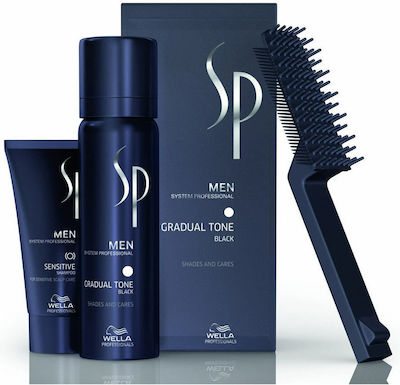 Wella Sp Men Gradual Tone Pigment Kit Σετ Βαφή Μαλλιών για Άνδρες Μαύρο