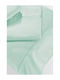 Down Town Home Set Bettbezug Baumwolle 175x245cm Einzel mit Kissenbezug Aqua