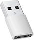 Converter USB-A male to USB-C female Gray 1pcs 17856