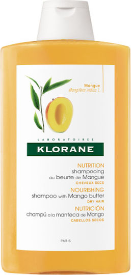 Klorane Mango Hrănitor Sampon de Păr Reconstrucție/Hrană & Netezire pentru Uscat Păr 400ml