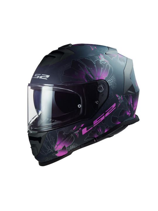 LS2 FF800 Burst Full Face Helmet with Pinlock ECE 22.06 1400gr Matt Black-Pink