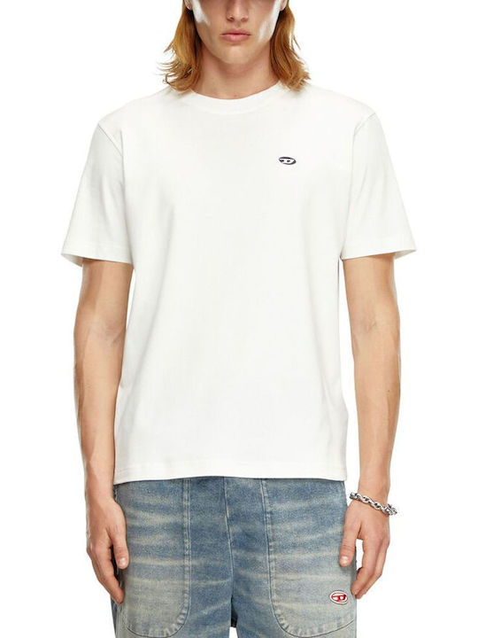 DIESEL｜ (A15056 0AIJU 9XX) Men's T-shirt with Oval D patch | Black | Diesel