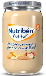 Nutriben Baby Food Jar Apple, Orange, Banana and Biscuits for 6m+ 235gr