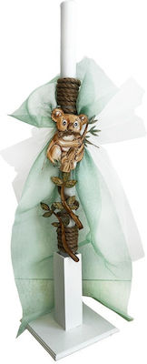 Christening Candle Wooden Koala Branch