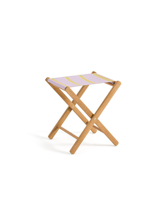 Ξύλινο Σκαμνάκι Μωβ 40x42x46cm Ξύλινο Σκαμνάκι Μωβ 40x42x46cm