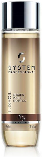 System Professional Fibra LuxeOil Protect L1 Shampoos Reconstruction/Nourishment & Smoothing for Damaged Hair 250ml