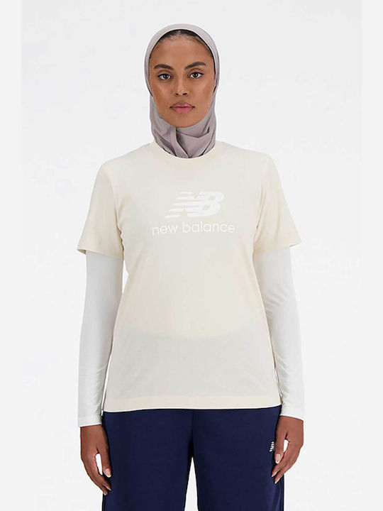 New Balance Stacked T-shirt Beige