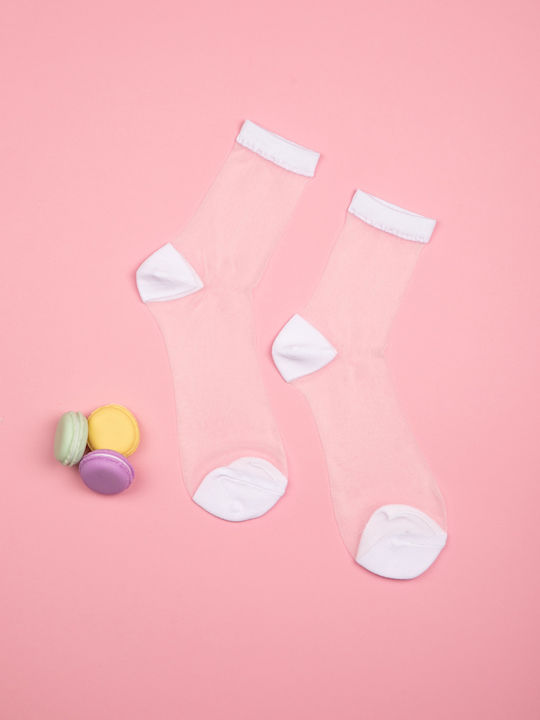 Socken Durchsichtig Weiß Weiß Socken Durchsichtig Weiß Weiß