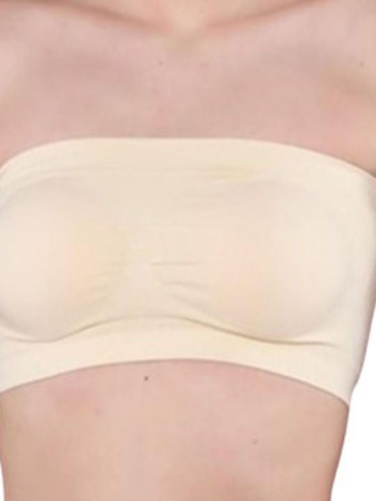 Strapless Bustier Without Padding Beige