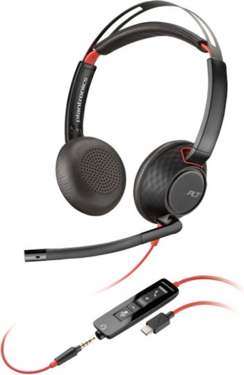 Poly Blackwire 5220 On Ear Multimedia Ακουστικά με μικρόφωνο και σύνδεση USB-C