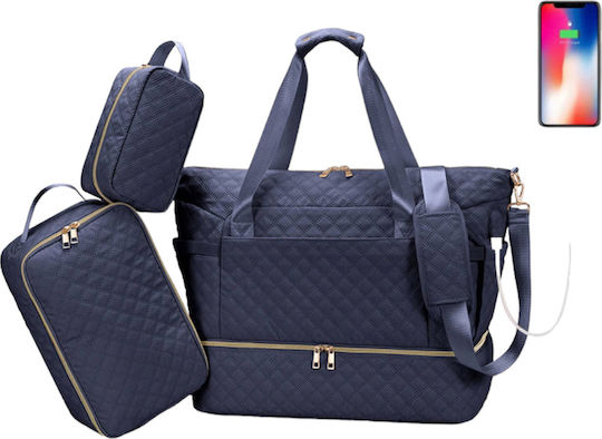 Queen Mother Shoulder/Hand Diaper Bag Blue 59x41x20cm.