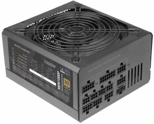 Mars Gaming MPB1000P 1000W Μαύρο Τροφοδοτικό Υπολογιστή Full Modular 80 Plus Gold