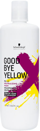 Schwarzkopf Good Bye Yellow Sampon de Reconstrucție/Hrană și Volum pentru Păr Vopsit 1000ml