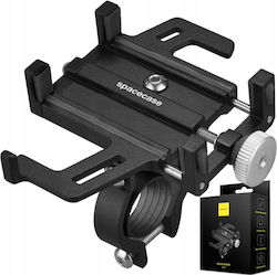 Spacecase Universal Fahrrad Handyhalter Bh01 Metallhalterung für Fahrrad Motorrad Roller Smartphones 4,7" - 7" Schwarz 5905719109486