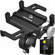 Spacecase Universal Bike Phone Holder Bh01 Metal Mount for Bicycle Motorcycle Scooter Smartphones 4.7" - 7" Black 5905719109486