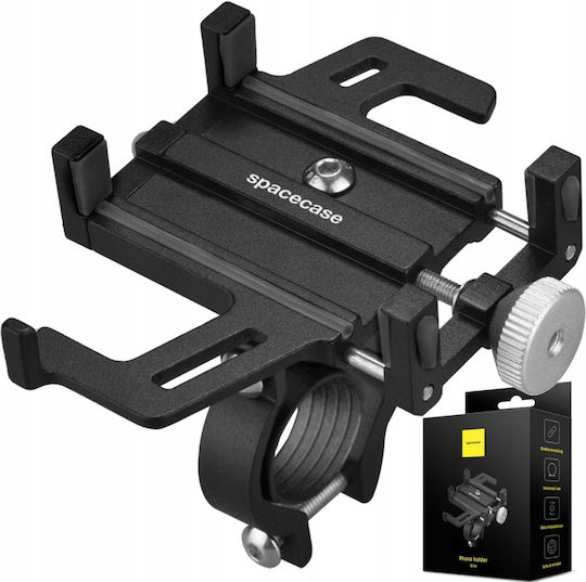 Spacecase Universal Bike Phone Holder Bh01 Metal Mount for Bicycle Motorcycle Scooter Smartphones 4.7" - 7" Black 5905719109486