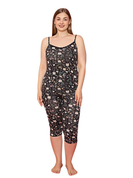 Women's Capri Pyjamas Homewear R8134 Black