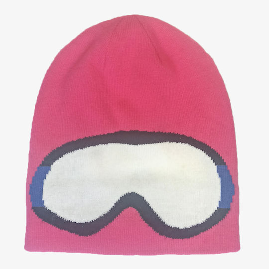 Beanie Unisex Wendbar Beanie Gestrickt in Fuchsie Farbe