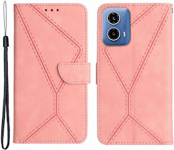 Stitching Embossed Ροζ (Moto G85)