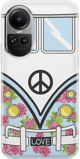 Retro Love Van Oppo Reno 10 Pro 5g Clear Tpu Transparent Silicone