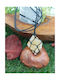 Macrame Yellow Raw Calcite Necklace