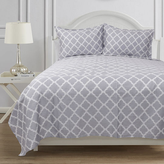 Beauty Home Set Duvet Cover Super King 220x240cm Patterned 12005PMYD 3 Pieces
