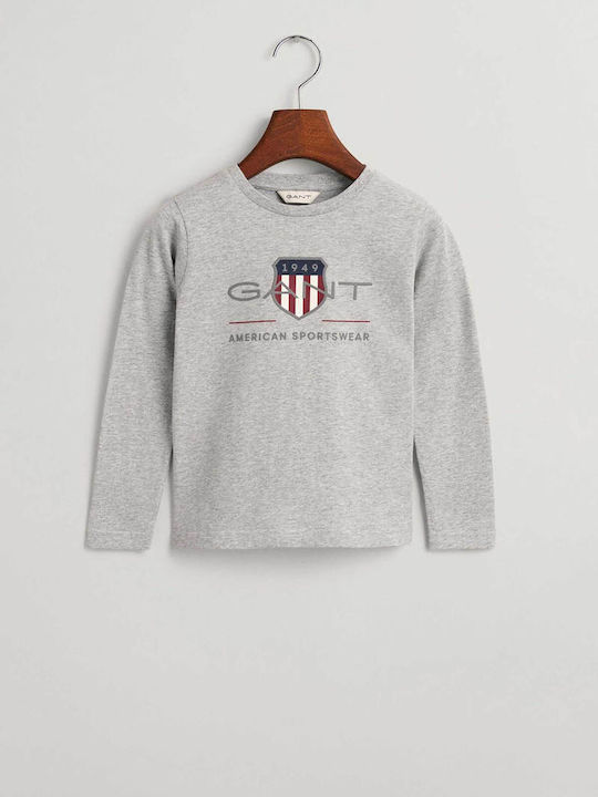 Gant Kids Blouse Long Sleeve grey Logo