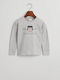 Gant Kids Blouse Long Sleeve grey Logo