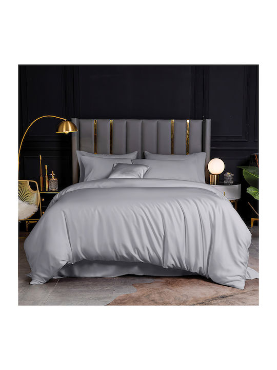 Beauty Home Set Duvet Cover 240x260cm Super King with 2 Pillowcases Art 12051 Silver Fantasy 12051PTHYD Grey