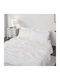 Beauty Home Duvet Cover Set Queen with 2 Pillowcases 230x250 Hilton Art 11151 White