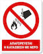 Verbotsschild Titel Feuerlöschen mit Wasser verboten A04-t