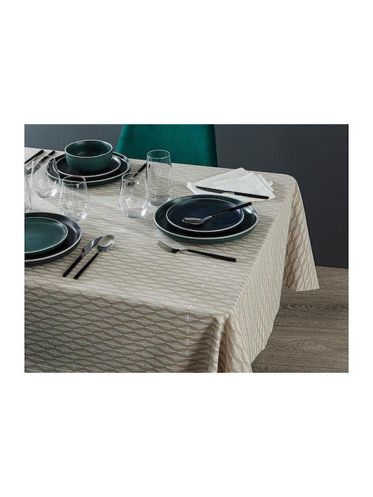 Atmosphera Τραπεζομάντηλο Βαμβακερό Dune Beige 178553c 250x150εκ.