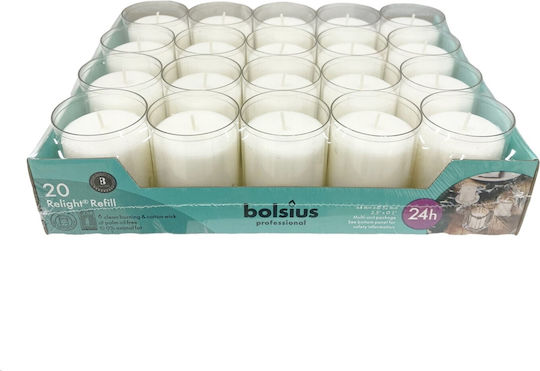 Bolsius Διακοσμητικό Κερί σε Βάζο Λευκό 1670gr