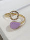 Damen Ring aus Stahl Vergoldet