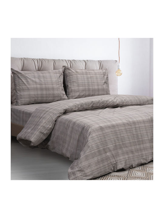 Beauty Home Sheet Sets Queen with Elastic 170x200+30cm. Espresso Art 12077 Embrime 4pcs
