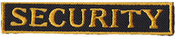 Security Chest Badge Black Yellow