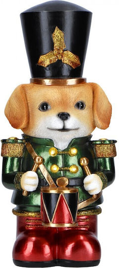 Illuminated Christmas Figure Doggy Brown Height 29.5cm