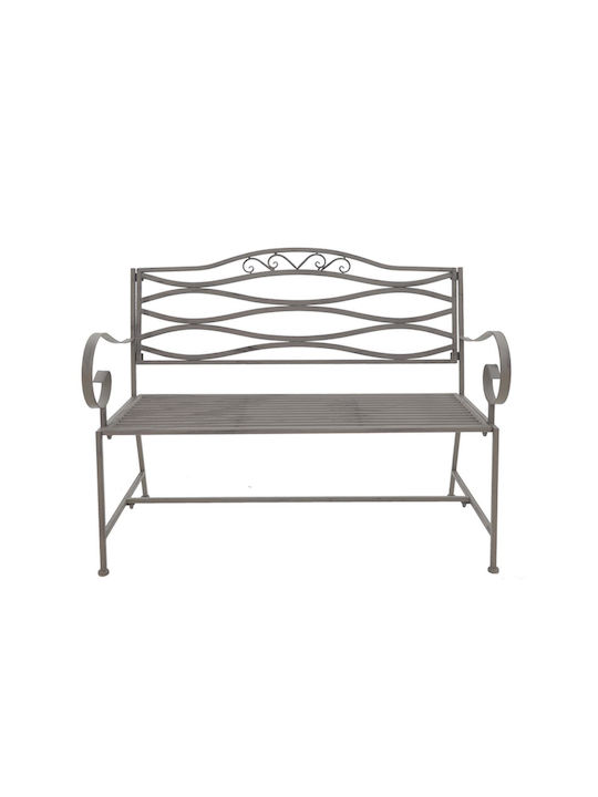 Benko Bancă Exterior Metalic Bronz cu Perne 114x45x95cm