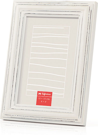 Hofmann Fotorahmen mit Weißem Hölzernen Rahmen 10x15