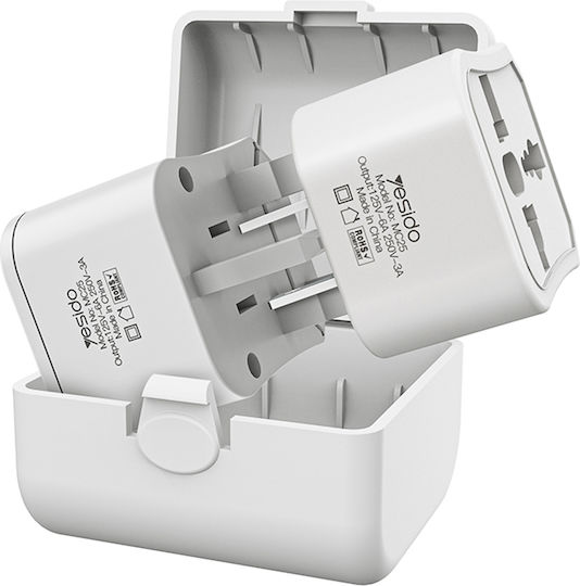 Yesido Steckdosenadapter von Universal zu Universal