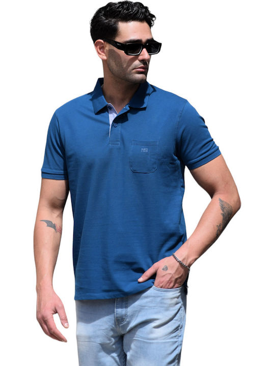 Polo Bluse Petrol Blau