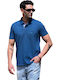 Polo Bluse Petrol Blau