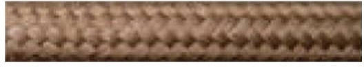 Gekas Fabric Cable 2x0.75mm² in Brown Color 1m 40-301027