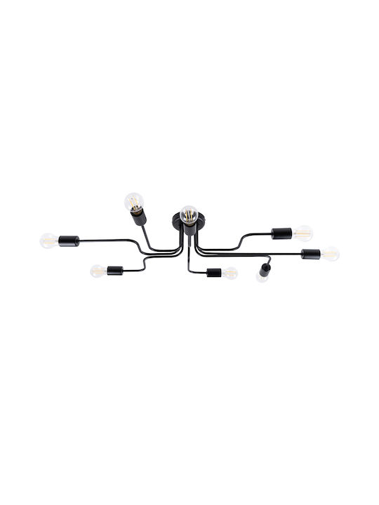 Sollux Modern Metal Ceiling Light with Socket E27 Black