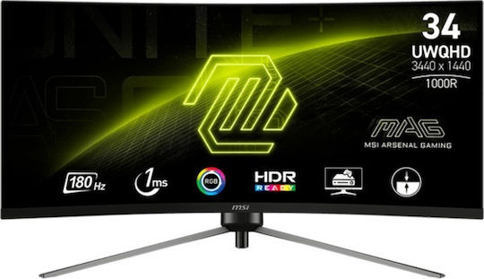MSI MAG 345CQRDE Ultrawide VA Gebogen Spiele-Monitor 34" QHD 3440x1440 180Hz