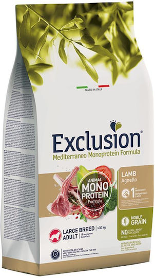 Exclusion 12kg Dry Food for Adult Large Breed Dogs with Lamb