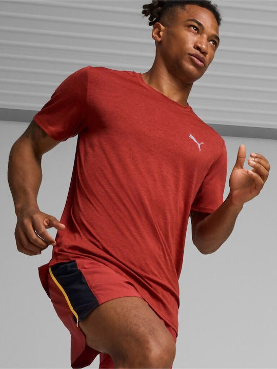PUMA Favorite Heather Αθλητικό T-shirt Μπορντό