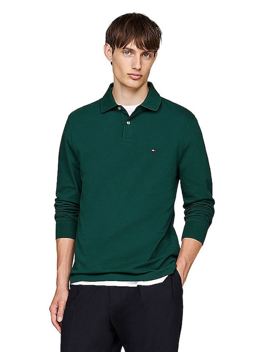 Tommy Hilfiger 1985 Herren Langarmshirt Polo Ornamental Green